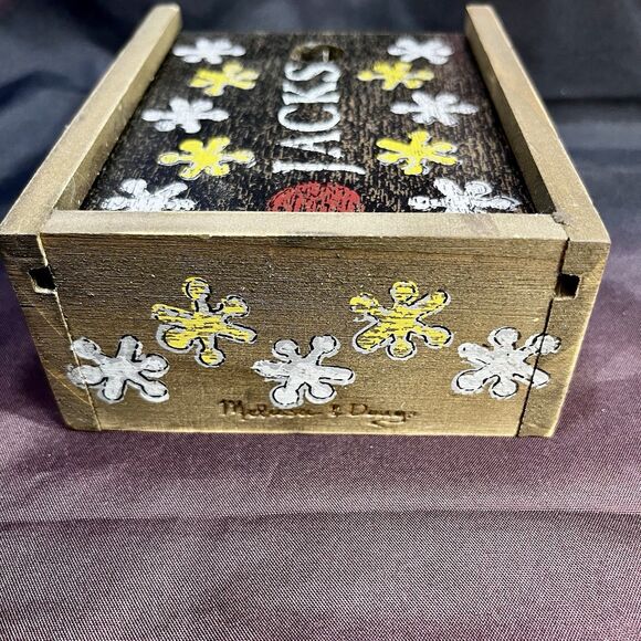 Melissa & Doug Heirloom Quality Handcrafted Past-Tyme Classic Game Jacks Toy - Picture 3 of 10